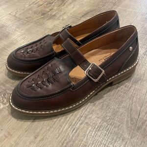 PIKOLINOS ALDAYA WOVEN-LEATHER LOAFERS WOMEN'S SZ 36